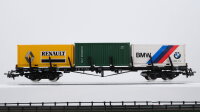 Märklin H0 Konvolut Schwerlastrungenwagen "Rohr" DB Cargo Autotransportwagen Rungenwagen mit Container DB