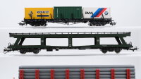 Märklin H0 Konvolut Schwerlastrungenwagen "Rohr" DB Cargo Autotransportwagen Rungenwagen mit Container DB