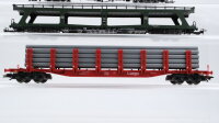 Märklin H0 Konvolut Schwerlastrungenwagen "Rohr" DB Cargo Autotransportwagen Rungenwagen mit Container DB