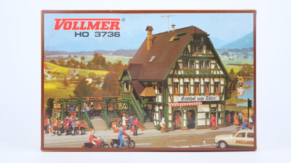 Vollmer H0 3736 Gasthaus mit Metzgerei und Inneneinrichtung