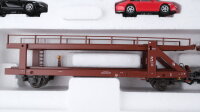 Märklin H0 47125 Set mit 2 Autotransportern Prosche Laekks 553 der DB AG