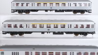 Roco H0 Konvolut "Silberlinge" Abteilwagen 1./2.Kl. Steuerwagen 2.Kl. mit Stückgutabteil DB