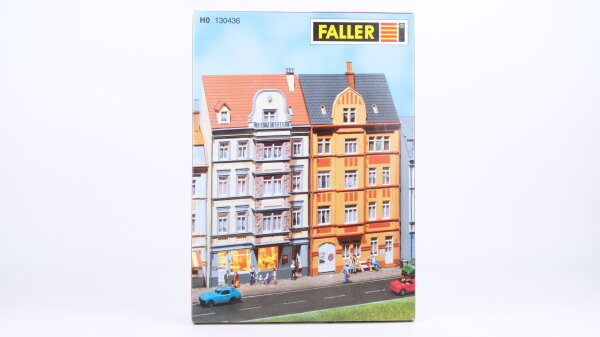 Faller H0 130436 2 Stadt-Reliefhäuser, 4 stöckig