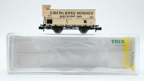 Minitrix N 15954 Gedeckter Güterwagen Eberlbräu München G 10 K.Bay.Sts.B.
