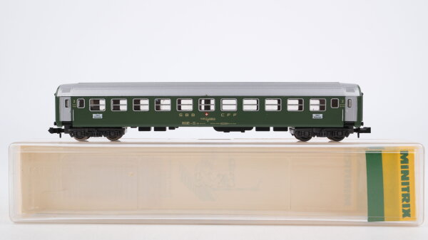 Minitrix N 5130260 Personenwagen Schnellzugwagen 2.Kl. Bm SBB FSS