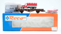 Roco H0 46485 Niederbordwagen (Rungenwagen) mit LKW  DB