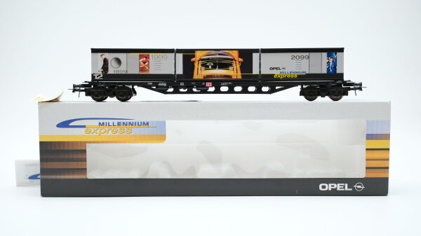 Roco H0 47981 Containerwagen "Millennium Express Opel 12" DB