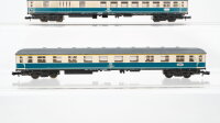 Minitrix u.a. N Konvolut Reisezugwagen 1./2. Kl. mit Steuerwagen und Gepäckabteil DB