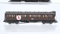 Fleischmann N Konvolut Abteilwagen 3. Kl. Postwagen K.P.E.V. u.a. (Abbruch)