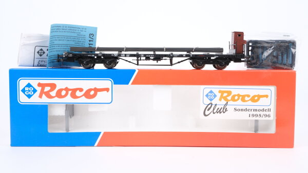 Roco H0 46493 Schwerlastrungenwagen (Metallstangen, Club-Sondermodell 1995/96) DB