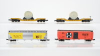 Bachmann u.a. N Konvolut US Tiefladewagen beladen...