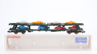 Fleischmann N 8285 Doppelstockw. Autotransport mit 8 PKW...