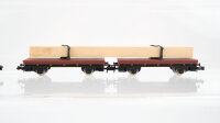 Lima u.a. N Konvolut Kranwagen Tiefladewagen mit Trafo "Siemens" Schlackewagen Langholzwagen DB u.a. (Kurbel fehlt)