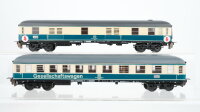Unbekannt H0 Konvolut Gesellschaftswagen Packwagen beige/oceanblau DB (Abbrüche)