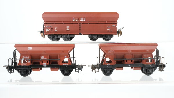 Unbekannt H0 Konvolut Erzwagen "Erz IIId" Selbstentladewagen DB