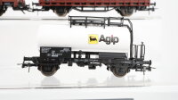 Roco H0 Konvolut Seitenwandschiebewagen "VTG" gedeckter Güterwagen Rungenwagen Kesselwagen "Agip" Hochbordwagen DB