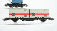 Märklin H0 Konvolut Containertragewagen "DB, Hapag-Lloyd" Güterzugbegleitwagen "310" Kranwagen und Kranschutzwagen DB