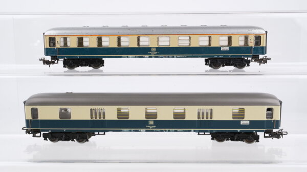 Märklin H0 Konvolut Packwagen Personenwagen 1.Kl. beige/oceanblau DB