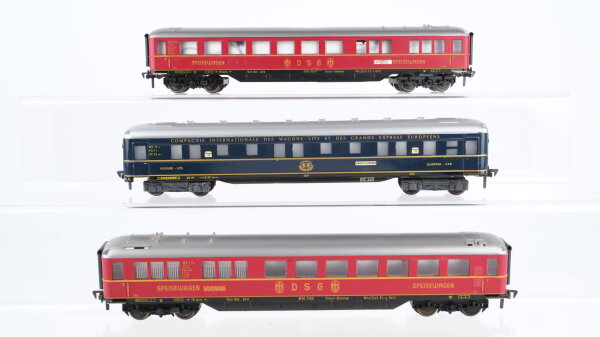 Fleischmann H0 Konvolut Speisewagen "DSG" Schlafwagen "CIWL"