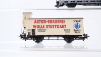 Märklin H0 Konvolut Fasswagen "Gold Fassl" gedeckter Güterwagen mit Bremserhaus "Brauerei Wulle" Niederbordwagen DB/u.a.
