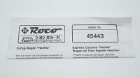 Roco H0 45443 Personenwagen (Hechte) 1. Kl. DRG