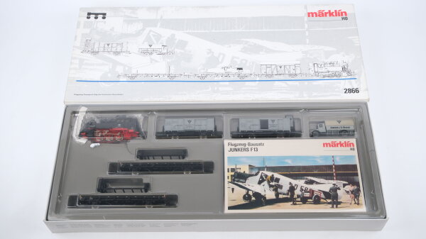 Märklin H0 2866 Flugzeug-Transport-Zug "Junkers Flugzeug Werke Dessau" DRG Wechselstrom