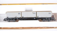 Piko N Diesellok SNCB + 2 Rungenwagen mit Containern (ruckelt stark)