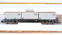 Piko N Diesellok SNCB + 2 Rungenwagen mit Containern (ruckelt stark)