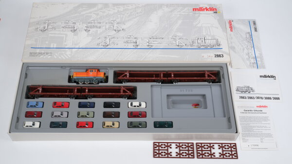 Märklin H0 2863 Autotransport-Zug aus dem Volkswagenwerk DB Wechselstrom