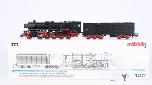 Märklin H0 34171 Dampflok BR 52 1911 DB Wechselstrom Delta Digital (Licht Defekt)