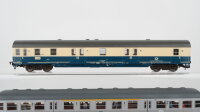 Fleischmann H0 Konvolut Abteilwagen 1/2.Kl. Grossraumwagen 2.Kl. "Silberling" Postwagen beige/oceanblau DB