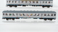 Fleischmann H0 Konvolut Abteilwagen 1/2.Kl. Grossraumwagen 2.Kl. "Silberling" Postwagen beige/oceanblau DB
