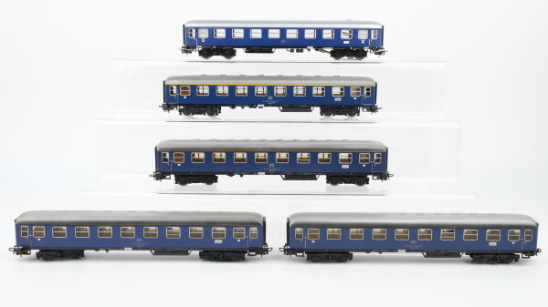 Märklin H0 Konvolut Abteilwagen 1.Kl. Personenwagen 2.Kl. blau DB