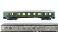 Märklin H0 Konvolut Personenwagen "Silberling" 2.Kl. Personenwagen mit Führerstand "Silberling" Packwagen grün DB