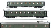 Roco H0 Konvolut Abteilwagen 2.Kl. 3.Kl. Packwagen grün