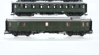 Roco H0 Konvolut Abteilwagen 2.Kl. 3.Kl. Packwagen grün