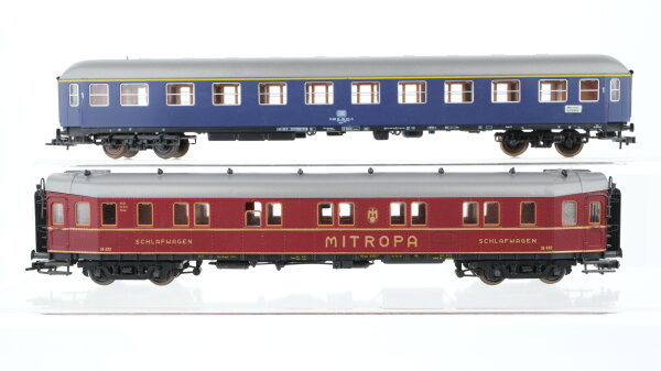 Roco H0 Konvolut Abteilwagen 1.Kl. blau Schlafwagen "Mitropa" DB