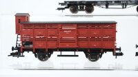 Fleischmann H0 Konvolut Schwerlastflachwagen Viehtransportwagen Schienenreinigungswagen mit Plane Selbstentladewagen DB/DR