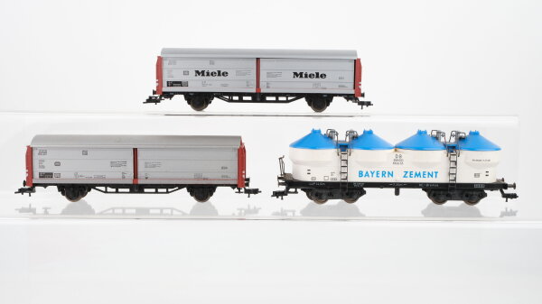 Fleischmann H0 Konvolut Schiebewandwagen Silowagen "Bayern Zement" DB