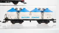 Fleischmann H0 Konvolut Schiebewandwagen Silowagen "Bayern Zement" DB