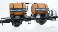 Unbekannt H0 Konvolut Fasswagen "Wagons Foundres" Fasswagen mit Bremserhaus "Wagon Foudres" Länderbahn