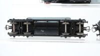 Unbekannt H0 Konvolut Selbstentladewagen "E 433" Flachwagen Drehschemelwagen-Set mit Stahlträger DB/u.a.