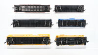 Roco/unbekannt H0 Konvolut "USA" gedeckte Güterwagen "Chessie System, Seaboard" Kesselwagen "Hinckley & Schmidt" Caboose "UP, Conrail" offener Güterwagen