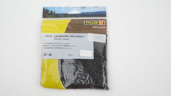 Faller H0 170724 Streumaterial "Bruchkohle" Granulat, schwarz, 250g