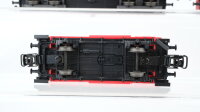 Märklin H0 Konvolut "Feuerwehr" Niederbordwagen mit Hubschrauber Rungenwagen mit Container "Einsatzleitung" Gerätewagen DB