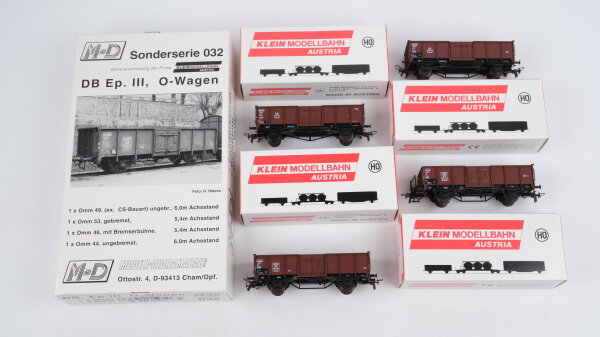 M+D H0 032 Güterwagen-Set offene Güterwagen 4-tlg DB