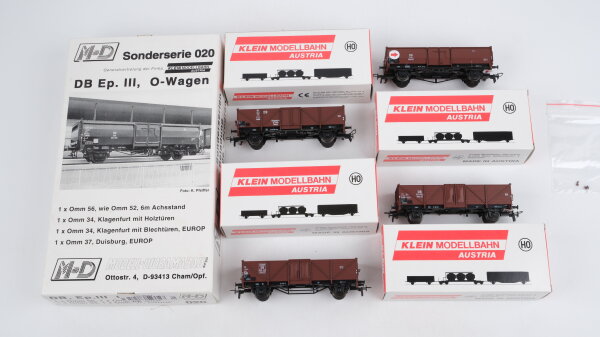 M+D H0 020 Güterwagen-Set offene Güterwagen 4-tlg DB