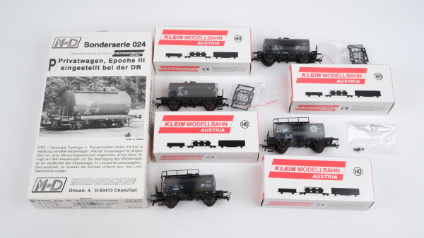 M+D H0 024 Güterwagen-Set Kesselwagen 4-tlg DB