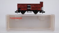 Fleischmann N 8366 Viehwagen mit Bremserhaus Vh 04 DRG