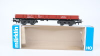 Märklin H0 4474 Niederbordwagen mit Baufahrzeugen...